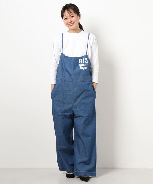 blanc basque（ブランバスク）の「【ＢＬＡＮＣ　ｂａｓｑｕｅ】ライトデニムサロペット（サロペット/オーバーオール・レディース・ブラック/インディゴブルー・FREE）」の17枚目の写真