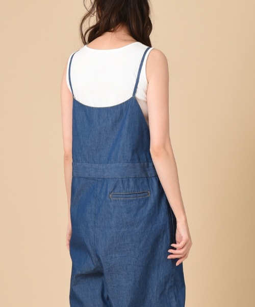 blanc basque（ブランバスク）の「【ＢＬＡＮＣ　ｂａｓｑｕｅ】ライトデニムサロペット（サロペット/オーバーオール・レディース・ブラック/インディゴブルー・FREE）」の11枚目の写真