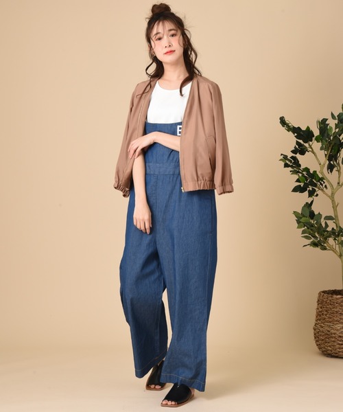 blanc basque（ブランバスク）の「【ＢＬＡＮＣ　ｂａｓｑｕｅ】ライトデニムサロペット（サロペット/オーバーオール・レディース・ブラック/インディゴブルー・FREE）」の15枚目の写真
