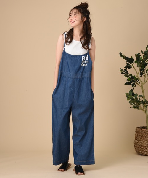 blanc basque（ブランバスク）の「【ＢＬＡＮＣ　ｂａｓｑｕｅ】ライトデニムサロペット（サロペット/オーバーオール・レディース・ブラック/インディゴブルー・FREE）」の12枚目の写真