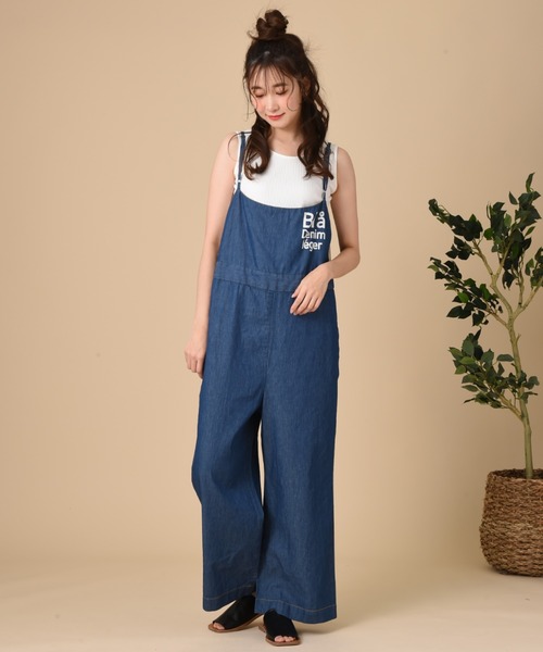 blanc basque（ブランバスク）の「【ＢＬＡＮＣ　ｂａｓｑｕｅ】ライトデニムサロペット（サロペット/オーバーオール・レディース・ブラック/インディゴブルー・FREE）」の18枚目の写真