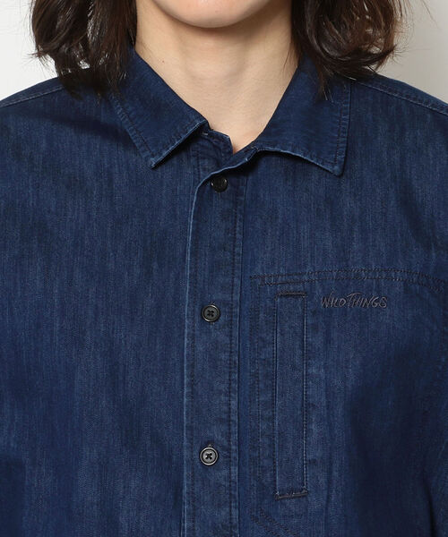 WILD THINGS（ワイルドシングス）の「WILDTHINGS/ワイルドシングス　SHELTECH DENALI SHIRT シェルテックデニムデナリシャツ（シャツ/ブラウス・メンズ・ワンウォッシュ・MEDIUM/LARGE）」の4枚目の写真