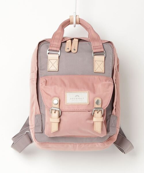 DOUGHNUT（ドーナッツ）の「【DOUGHUNT/ドーナツ】Macaroon Mini/マカロンミニ スクエアバッグパック（バックパック/リュック・レディース・ブラック/ネイビー/ラベンダー/アイボリー/オレンジ/ライトピンク・FREE）」の4枚目の写真