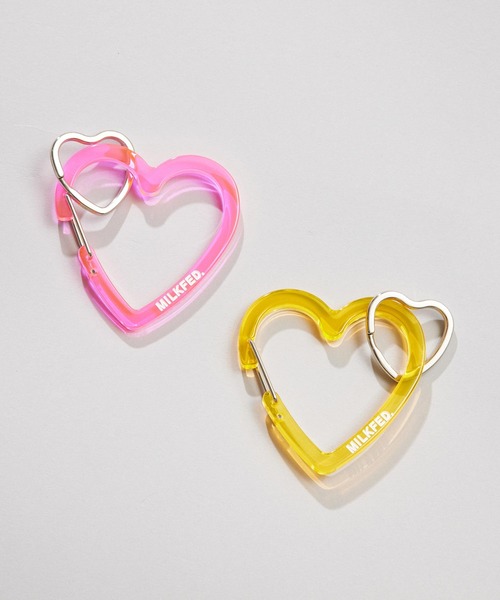 MILKFED.（ミルクフェド）の「NEO NEON HEART CARABINER（キーホルダー・レディース・オレンジ/ピンク/イエロー・ONE SIZE）」の12枚目の写真