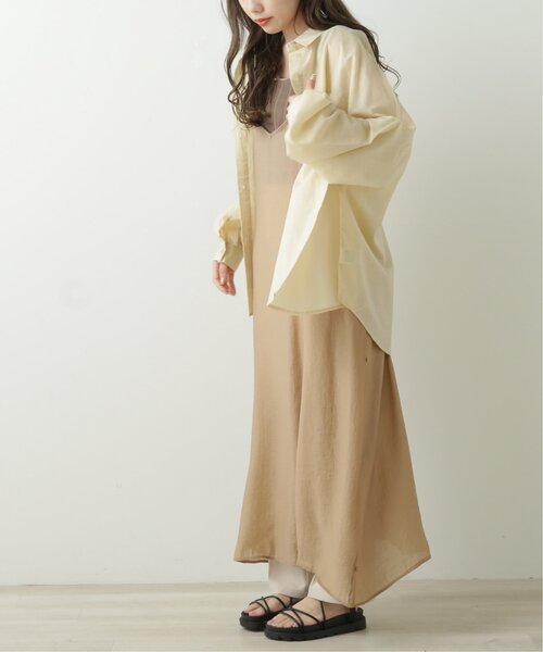 RAY CASSIN（レイカズン）の「BIGドロショルシャツ（シャツ/ブラウス・レディース・ベージュ/パープル/オフホワイト・FREE）」の15枚目の写真