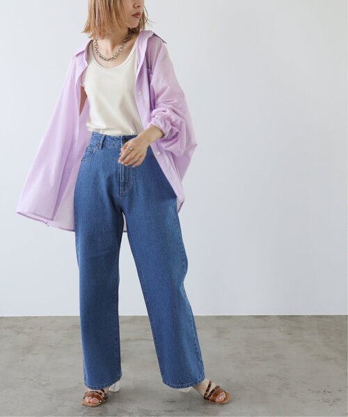 RAY CASSIN（レイカズン）の「BIGドロショルシャツ（シャツ/ブラウス・レディース・ベージュ/パープル/オフホワイト・FREE）」の22枚目の写真