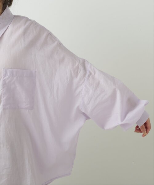 RAY CASSIN（レイカズン）の「BIGドロショルシャツ（シャツ/ブラウス・レディース・ベージュ/パープル/オフホワイト・FREE）」の17枚目の写真