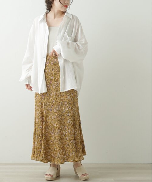 RAY CASSIN（レイカズン）の「BIGドロショルシャツ（シャツ/ブラウス・レディース・ベージュ/パープル/オフホワイト・FREE）」の7枚目の写真