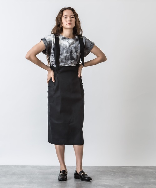 ALLUMER（アリュメール）の「タイダイTシャツ（Tシャツ/カットソー・レディース・ベージュ/チャコール/ラベンダー・1）」の4枚目の写真