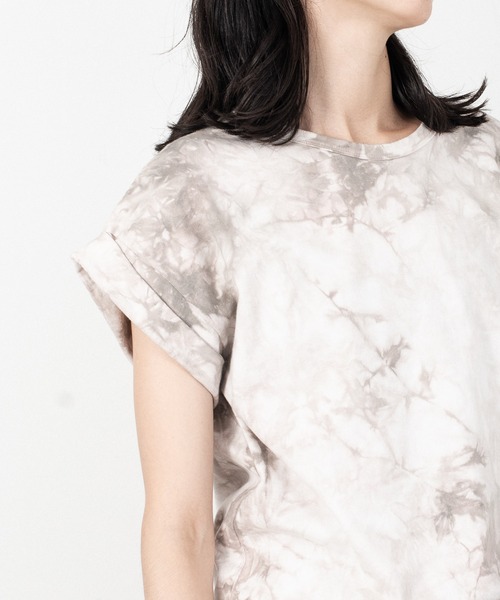 ALLUMER（アリュメール）の「タイダイTシャツ（Tシャツ/カットソー・レディース・ベージュ/チャコール/ラベンダー・1）」の15枚目の写真
