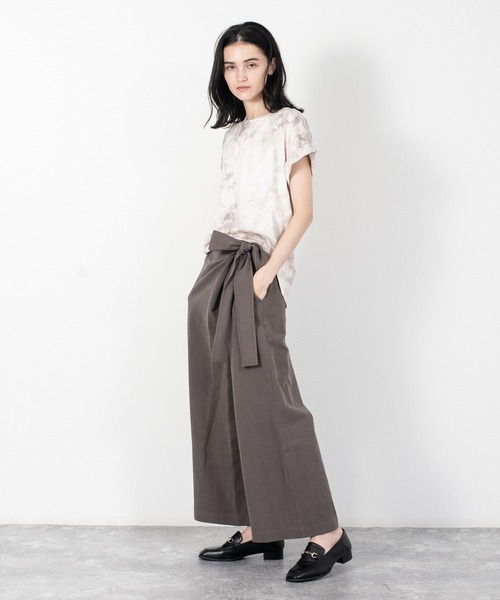 ALLUMER（アリュメール）の「タイダイTシャツ（Tシャツ/カットソー・レディース・ベージュ/チャコール/ラベンダー・1）」の13枚目の写真