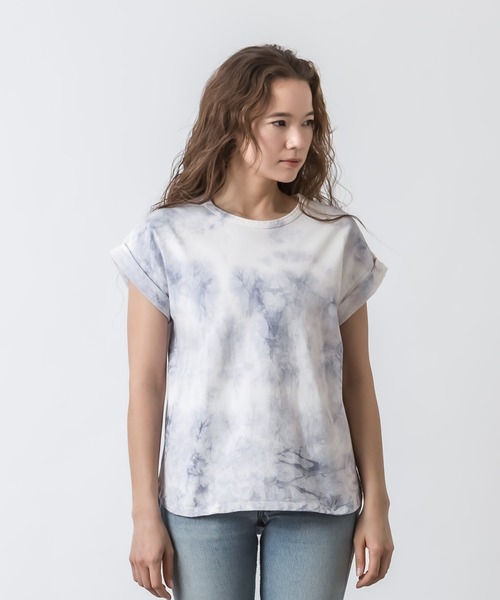 ALLUMER（アリュメール）の「タイダイTシャツ（Tシャツ/カットソー・レディース・ベージュ/チャコール/ラベンダー・1）」の7枚目の写真