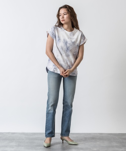 ALLUMER（アリュメール）の「タイダイTシャツ（Tシャツ/カットソー・レディース・ベージュ/チャコール/ラベンダー・1）」の11枚目の写真