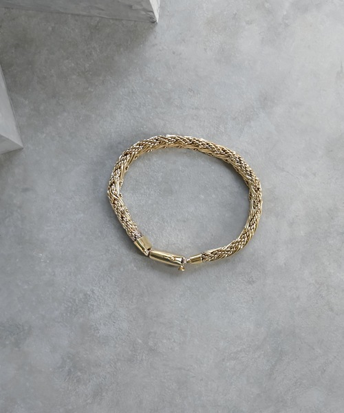 Editors Draw（エディターズドロー）の「BRASS ブレイド ブレスレット（ブレスレット・レディース・シルバー/ゴールド・SMALL/MEDIUM）」の3枚目の写真