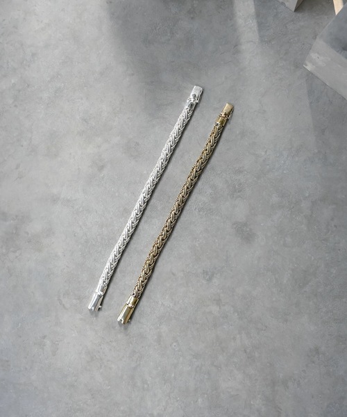 Editors Draw（エディターズドロー）の「BRASS ブレイド ブレスレット（ブレスレット・レディース・シルバー/ゴールド・SMALL/MEDIUM）」の5枚目の写真