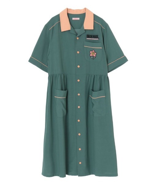 Candy Stripper（キャンディストリッパー）の「GOOD TIME FLOWERS シャツワンピース（ワンピース・レディース・グリーン/ブラック/ラベンダー・2）」の21枚目の写真