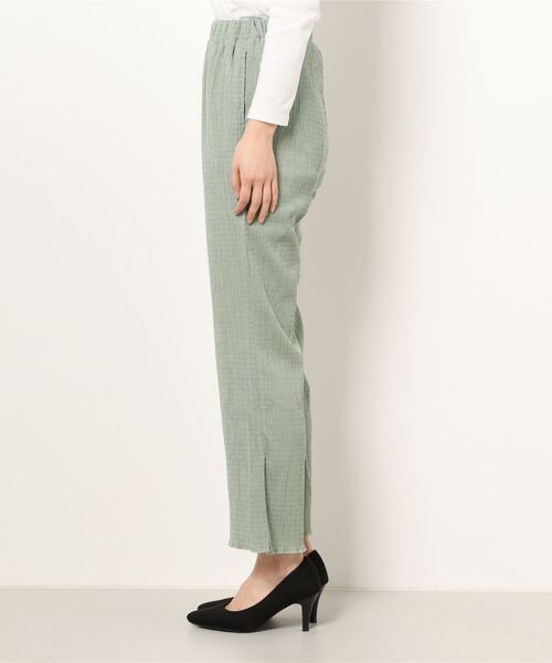 Samansa Mos2 blue（サマンサモスモスブルー）の「シャーリングパンツ（その他パンツ・レディース・ミント/ブラック/キナリ/オフホワイト・ﾌﾘ-）」の5枚目の写真