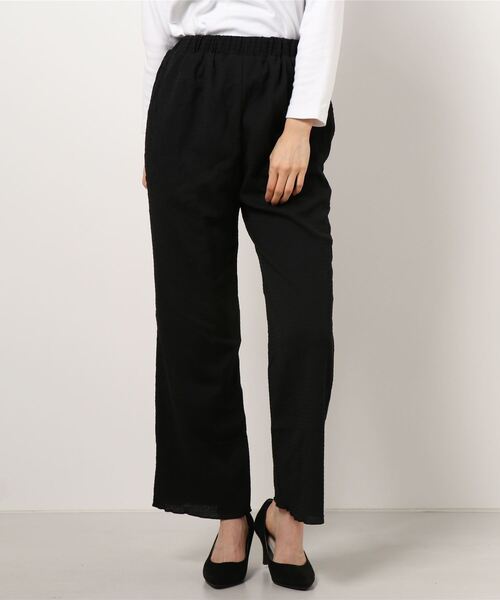 Samansa Mos2 blue（サマンサモスモスブルー）の「シャーリングパンツ（その他パンツ・レディース・ミント/ブラック/キナリ/オフホワイト・ﾌﾘ-）」の8枚目の写真