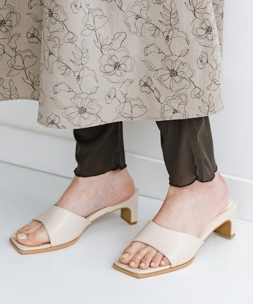 haco!（ハコ）の「コーデにひとさじの女っぽさを加えてくれる　サッと履けてスラリと見えるヒールサンダル（サンダル・レディース・パープル/アイボリー・1/2/4/6/3/5）」の11枚目の写真