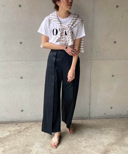 CAPRICIEUX LE'MAGE（カプリシューレマージュ）の「デザインタックチノパンツ（チノパンツ・レディース・ベージュ/ネイビー・38/36）」の14枚目の写真