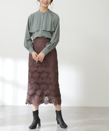 N.(N. Natural Beauty Basic) | 【追加生産】◆ケミカルレースロングスカート(スカート)