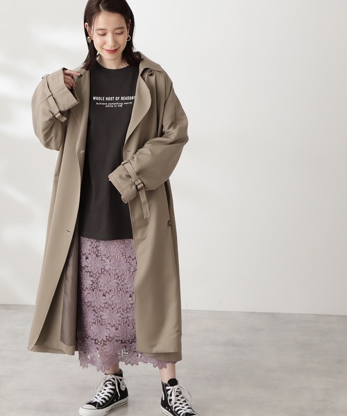 N.（N. Natural Beauty Basic）（エヌエヌナチュラルビューティーベーシック）の「【追加生産】◆ケミカルレースロングスカート（スカート・レディース・グレー/ブラウン/モーブ系/ブラック/モカ/ダークグリーン・MEDIUM）」の18枚目の写真