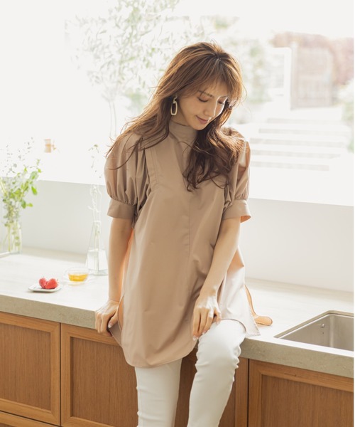 &. NOSTALGIA（アンドドットノスタルジア）の「前後２ＷＡＹチュニック（チュニック・レディース・ホワイト/ブラック/ベージュ/ラベンダー・FREE）」の3枚目の写真