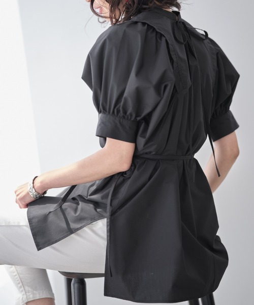 &. NOSTALGIA（アンドドットノスタルジア）の「前後２ＷＡＹチュニック（チュニック・レディース・ホワイト/ブラック/ベージュ/ラベンダー・FREE）」の12枚目の写真