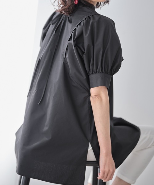 &. NOSTALGIA（アンドドットノスタルジア）の「前後２ＷＡＹチュニック（チュニック・レディース・ホワイト/ブラック/ベージュ/ラベンダー・FREE）」の14枚目の写真