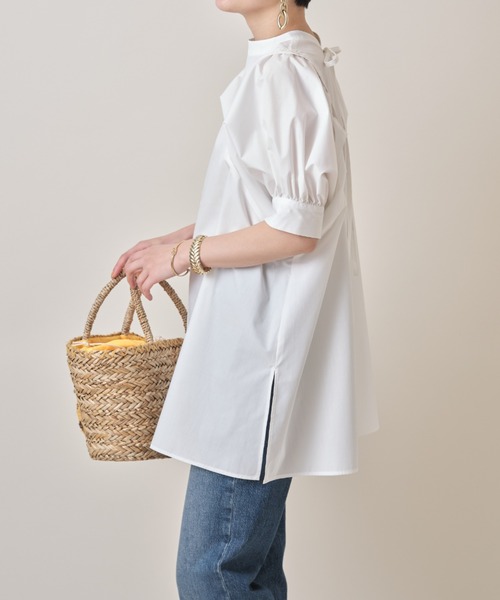 &. NOSTALGIA（アンドドットノスタルジア）の「前後２ＷＡＹチュニック（チュニック・レディース・ホワイト/ブラック/ベージュ/ラベンダー・FREE）」の6枚目の写真