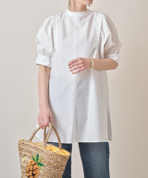 &. NOSTALGIA（アンドドットノスタルジア）の「前後２ＷＡＹチュニック（チュニック・レディース・ホワイト/ブラック/ベージュ/ラベンダー・FREE）」の5枚目の写真