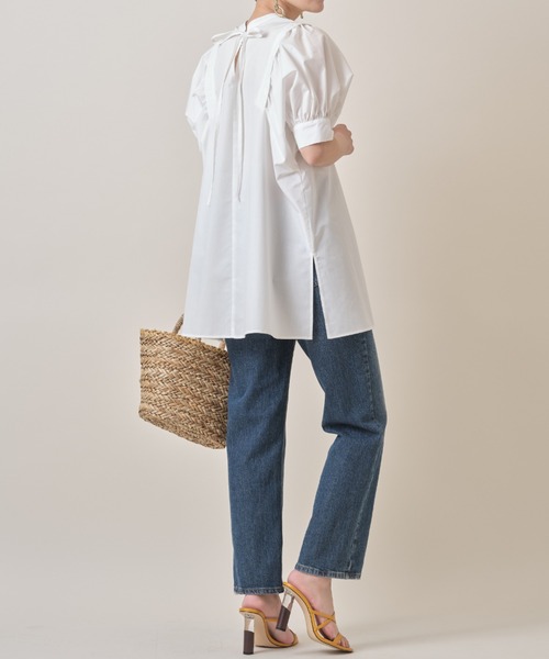 &. NOSTALGIA（アンドドットノスタルジア）の「前後２ＷＡＹチュニック（チュニック・レディース・ホワイト/ブラック/ベージュ/ラベンダー・FREE）」の10枚目の写真