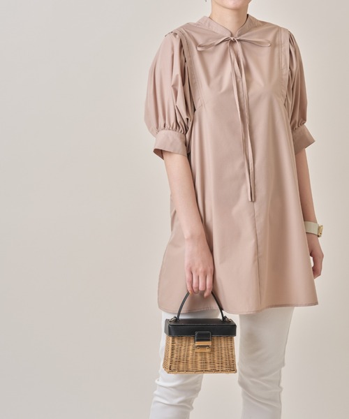 &. NOSTALGIA（アンドドットノスタルジア）の「前後２ＷＡＹチュニック（チュニック・レディース・ホワイト/ブラック/ベージュ/ラベンダー・FREE）」の20枚目の写真