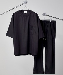 Loungewear tokyo | 麻レーヨン オーバーサイズTシャツ×ラウンジパンツ【セットアップ】(ルームウェア/パジャマ)