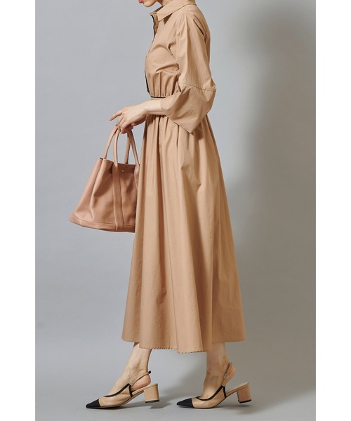 &. NOSTALGIA(アンドドットノスタルジア)の「シャツパイピングワンピース(ワンピース・レディース・ホワイト/ベージュ・FREE)」の17枚目の写真