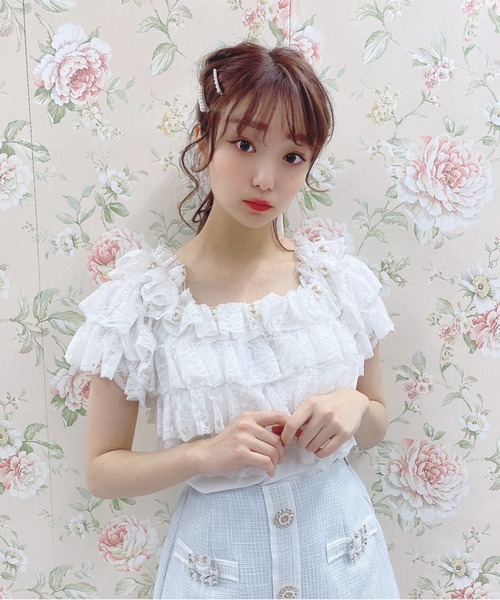 Swankiss（スワンキス）の「DC 3lacys TOPS（その他トップス・レディース・ホワイト/ピンク/ブラック・FREE）」の2枚目の写真