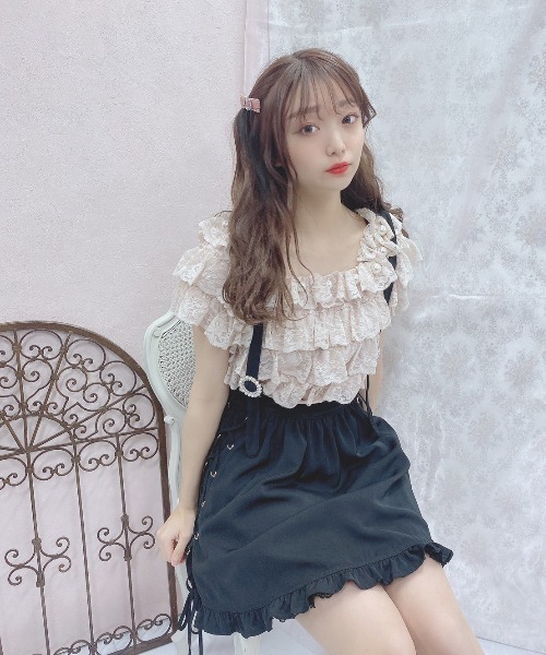 Swankiss（スワンキス）の「DC 3lacys TOPS（その他トップス・レディース・ホワイト/ピンク/ブラック・FREE）」の5枚目の写真