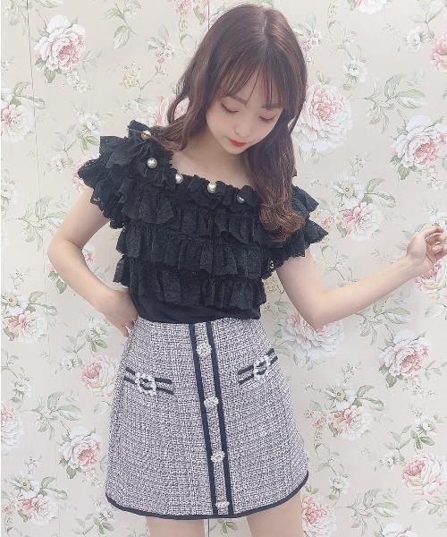 Swankiss（スワンキス）の「DC 3lacys TOPS（その他トップス・レディース・ホワイト/ピンク/ブラック・FREE）」の11枚目の写真