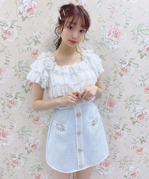 Swankiss（スワンキス）の「DC 3lacys TOPS（その他トップス・レディース・ホワイト/ピンク/ブラック・FREE）」の9枚目の写真