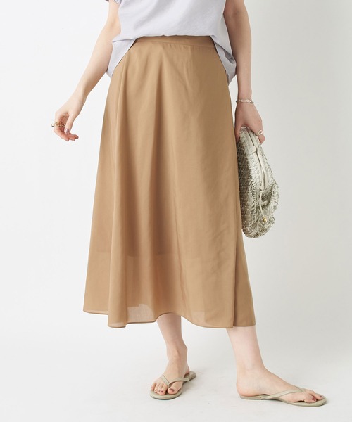 RIVE DROITE（リヴドロワ）の「スパンローンラップスカート（スカート・レディース・ベージュ/イエロー・38/36）」の13枚目の写真