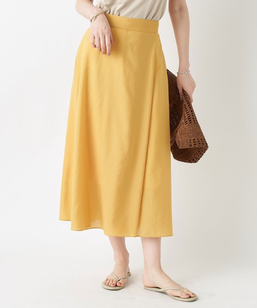 RIVE DROITE（リヴドロワ）の「スパンローンラップスカート（スカート・レディース・ベージュ/イエロー・38/36）」の14枚目の写真