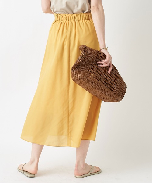 RIVE DROITE（リヴドロワ）の「スパンローンラップスカート（スカート・レディース・ベージュ/イエロー・38/36）」の9枚目の写真