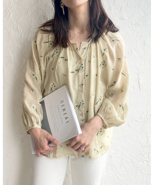 She's Closet（シーズクローゼット）の「花柄刺繍シアーブラウス（シャツ/ブラウス・レディース・ライトベージュ・FREE）」の6枚目の写真
