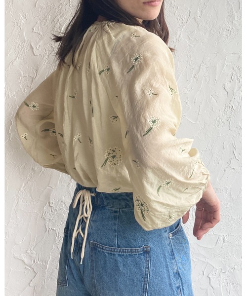 She's Closet（シーズクローゼット）の「花柄刺繍シアーブラウス（シャツ/ブラウス・レディース・ライトベージュ・FREE）」の18枚目の写真