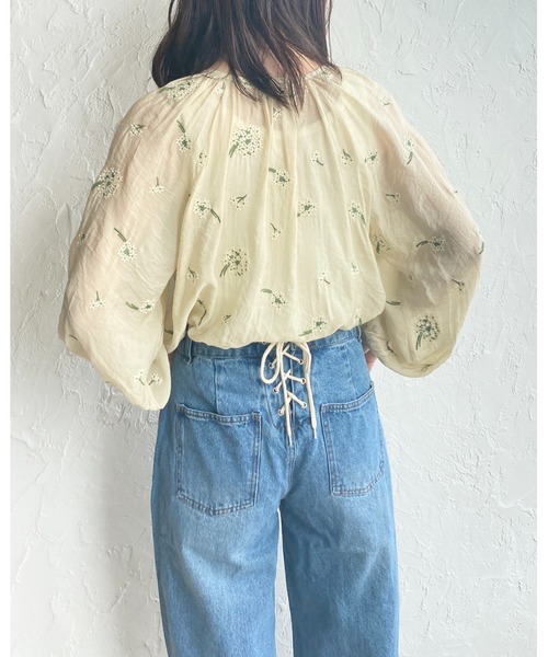 She's Closet（シーズクローゼット）の「花柄刺繍シアーブラウス（シャツ/ブラウス・レディース・ライトベージュ・FREE）」の19枚目の写真