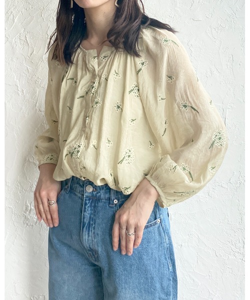 She's Closet（シーズクローゼット）の「花柄刺繍シアーブラウス（シャツ/ブラウス・レディース・ライトベージュ・FREE）」の20枚目の写真