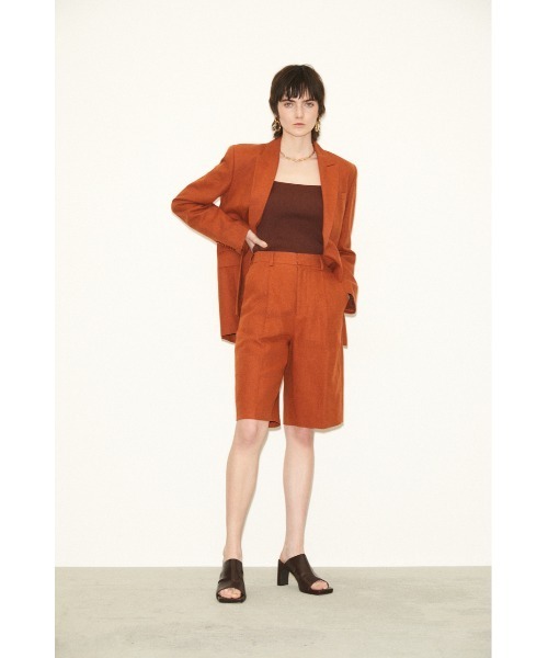 THROW by SLY（スローバイスライ）の「THROW MANISH CULOTTE マニッシュ キュロット パンツ（スラックス・レディース・ミント/オレンジ・1/2/0）」の2枚目の写真