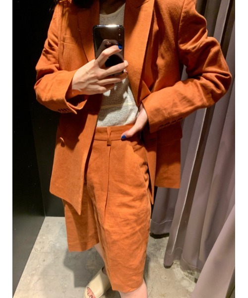 THROW by SLY（スローバイスライ）の「THROW MANISH CULOTTE マニッシュ キュロット パンツ（スラックス・レディース・ミント/オレンジ・1/2/0）」の10枚目の写真