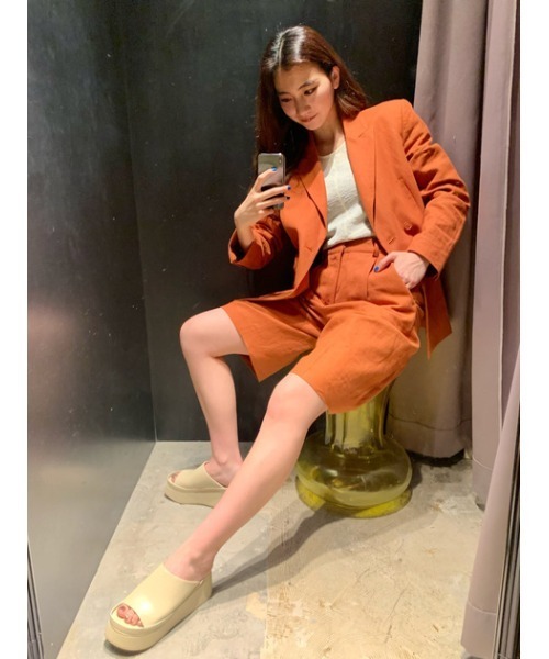 THROW by SLY（スローバイスライ）の「THROW MANISH CULOTTE マニッシュ キュロット パンツ（スラックス・レディース・ミント/オレンジ・1/2/0）」の11枚目の写真