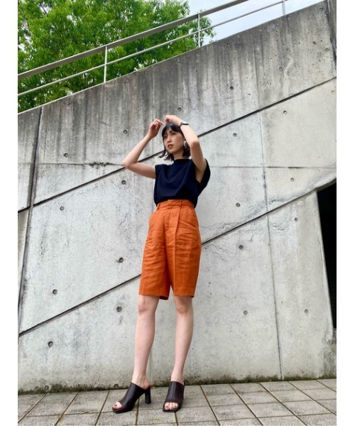 THROW by SLY（スローバイスライ）の「THROW MANISH CULOTTE マニッシュ キュロット パンツ（スラックス・レディース・ミント/オレンジ・1/2/0）」の13枚目の写真
